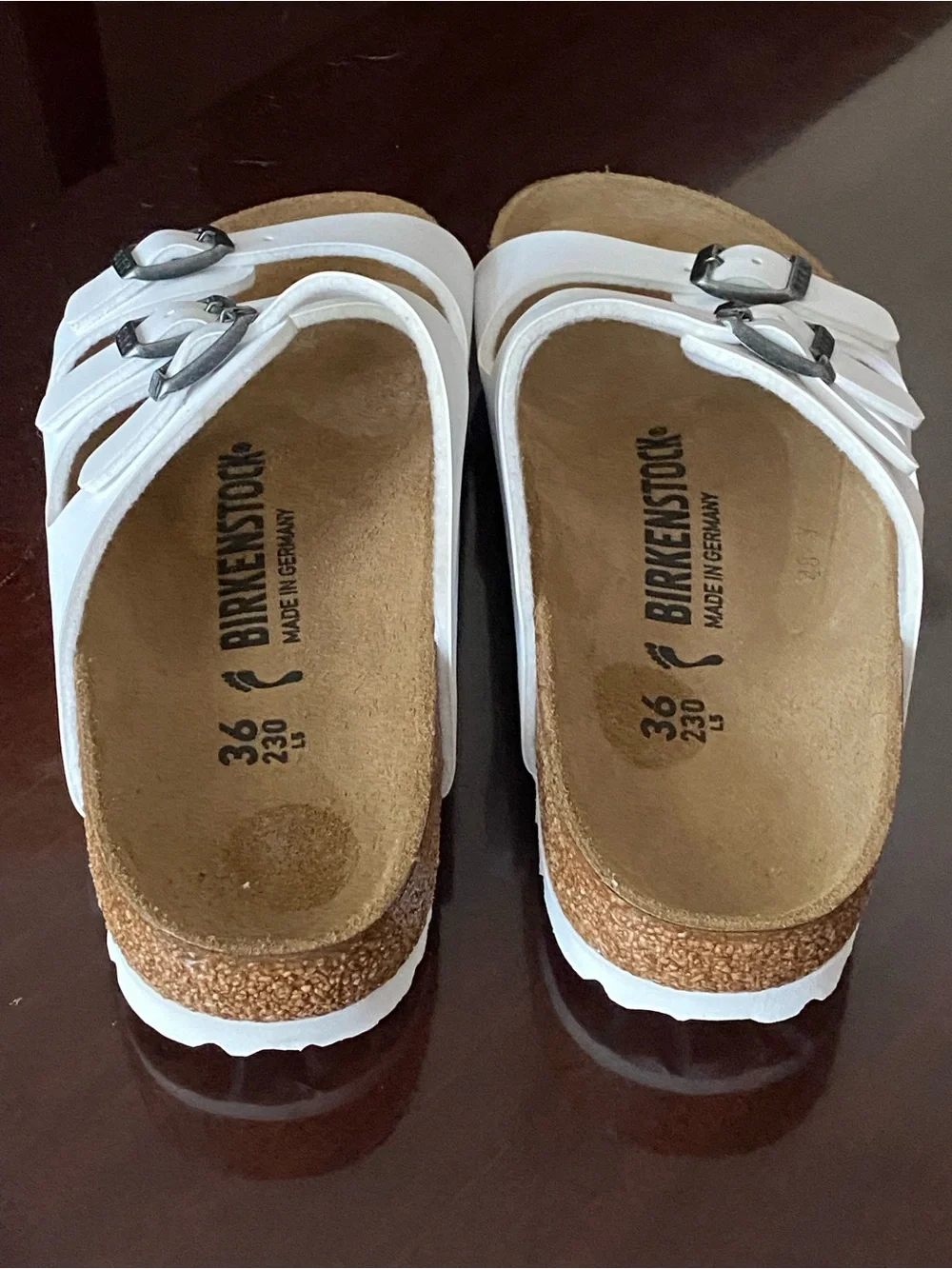 Brand New! Birkenstock Florida Birko-Flor White Three-Strap Sandals- Size 6 (36)